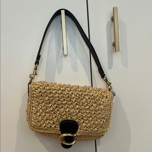 Coach Tan Woven Shoulder Bag